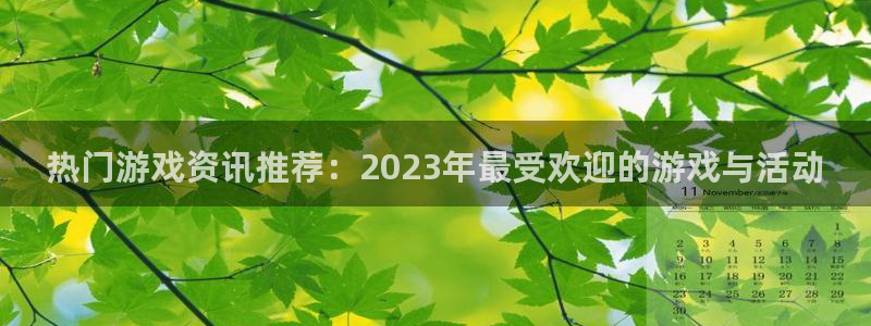 辉达娱乐平台负责人：热门游戏资讯推荐：2023年最受欢迎的游